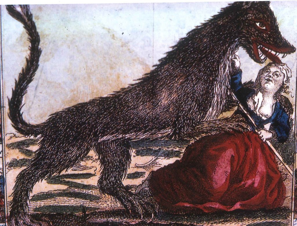 Les méfaits de la bête de Gévaudan, gravure parisienne XVIIIe siècle img6